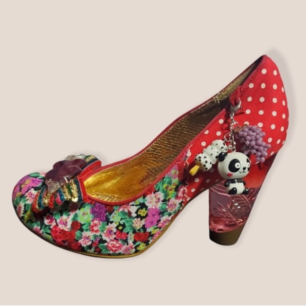 ❌ Irregular Choice Red Stick Of Rock Lucite Heels